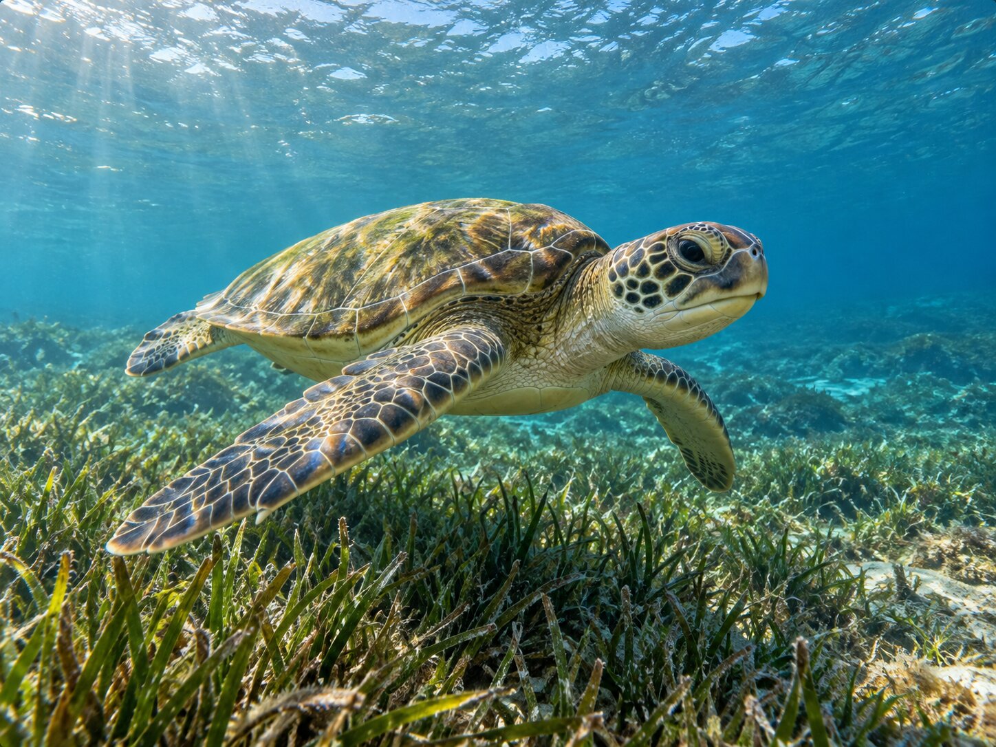 la tartaruga verde (Chelonia mydas)