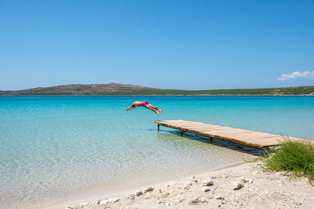 Marina di Pescoluse con sabbia bianca e mare turchese