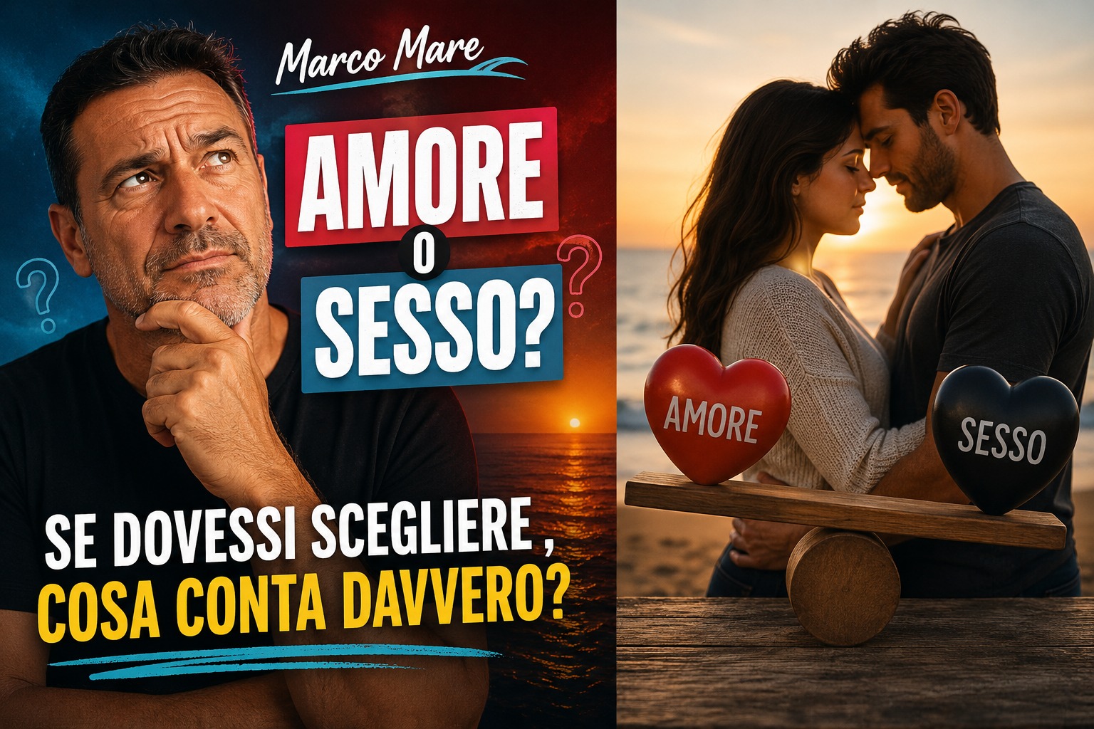Amore o sesso: se dovessi scegliere, cosa conta davvero?
